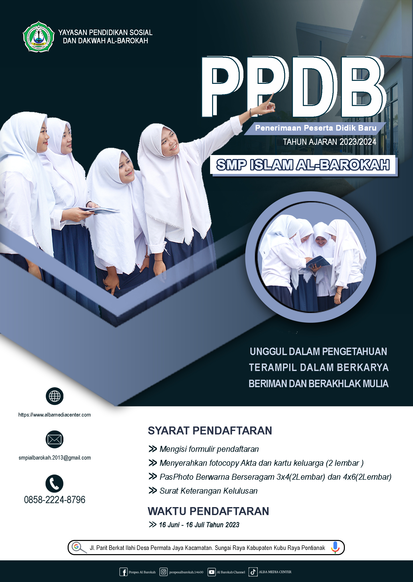 PPDB Penerimaan Peserta Didik Baru SMP Islam Al-Barokah Tahun 2023/2024